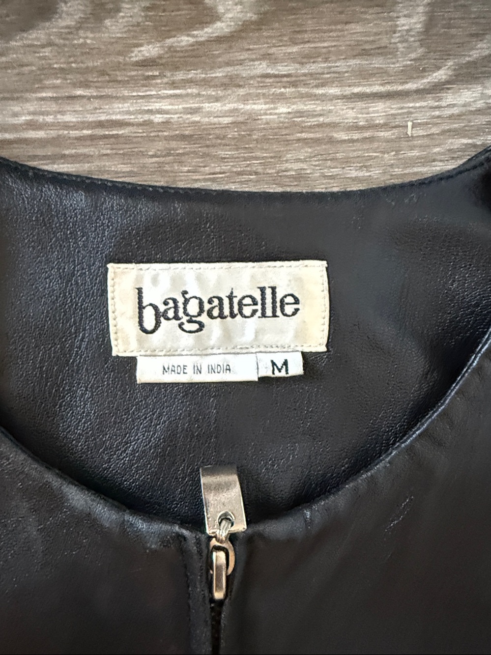 bagatelle SZ M zip front leather jacket. Round neck trim fit. Great condition - Picture 12 of 12